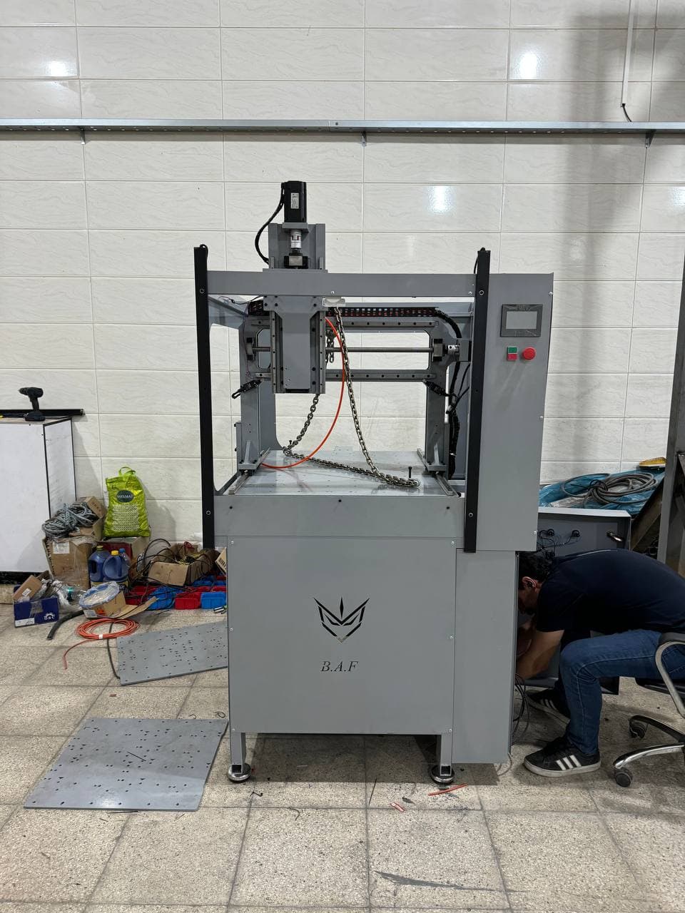 Industrial glue-application CNC system for engine gasket manufacturing